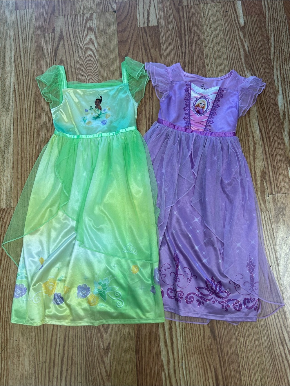Lot of 2 Disney Girls Princess Nightgowns Size 5T